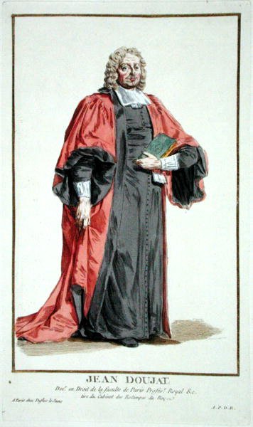 Jean Doujat from Recuil des Estampes, representing the Ranks and Dignities, following the Costume of all existing Nations, published 1780 by Pierre Duflos