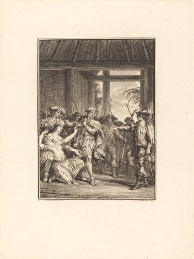 The Discovery of the New World by Pierre Duflos after Jean Michel Moreau