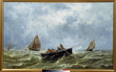 Sea fishermen by Pierre Emile Berthelemy