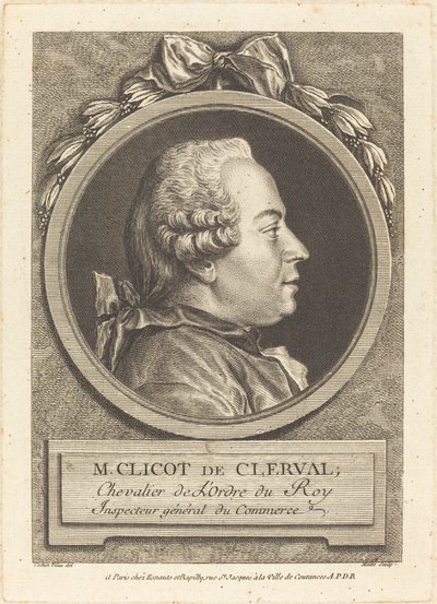 M. Clicot de Clerval by Pierre Etienne Moitte after Charles Nicolas Cochin II