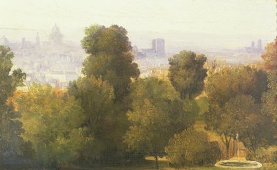 Paris Seen from the Heights of Belleville by Pierre Etienne Theodore Rousseau