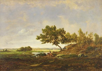 The Pond at the Foot of the Hill by Pierre Etienne Theodore Rousseau