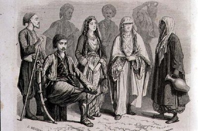 Anatolian Dress in the 1860s, engraved by Stephane Pannemaker by Pierre Eugene (after) Grandsire