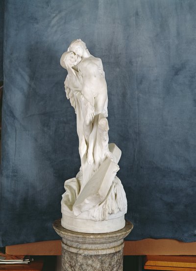 Figure of Death Embracing a Female Nude by Pierre Eugene Emile Hebert