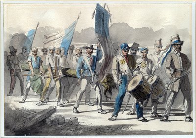 The Planting of a Tree of Liberty in France in 1848 by Pierre Eugène Lacoste