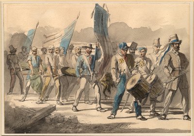The Planting of a Tree of Liberty in France on 1848 by Pierre Eugène Lacoste
