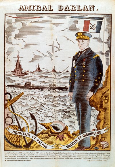 Admiral Francois Darlan, Commander of the French Navy by Pierre Falke