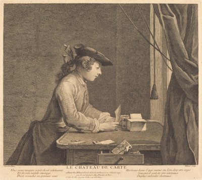The House of Cards by Pierre Filloeul after Jean Siméon Chardin
