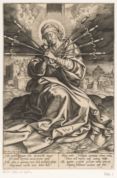 Seven Sorrows of Mary, Mary Pierced by Seven Swords by Pierre Firens