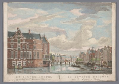 View of the Halvemaansbrug over the Amstel in Amsterdam by Pierre Fouquet
