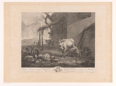Milking Shepherdess by Pierre Francois Laurent