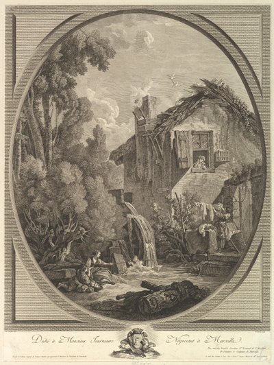 Windmill Landscape, 18th century by Pierre Francois Laurent