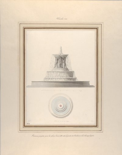 Project for a Fountain for La Place Louis XV, ca. 1806 by Pierre Francois Leonard Fontaine