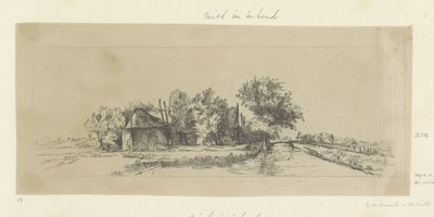 Landscape with a Canal and Palisade by Pierre François Basan (workshop of)