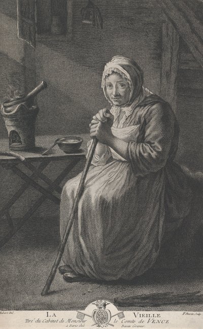 The Old Woman, from the Office of The Count of Vence by Pierre François Basan