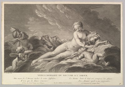 Venus Giving Nectar to Cupid by Pierre François Basan