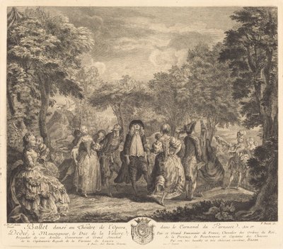 Ballet at the Opera by Pierre François Basan after Gabriel Jacques de Saint Aubin