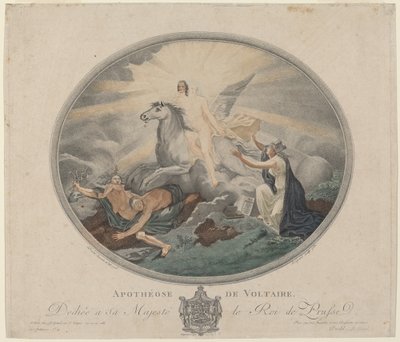 The Apotheosis of Voltaire by Pierre François Legrand, after Robert Guillaume Dardel