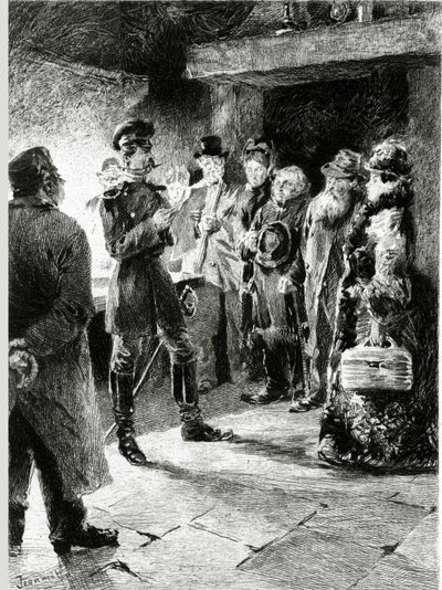 A German Officer Asks Boulle de Tallow in Exchange for the Freedom of All the Passengers Who Have Been Arrested in the Diligence. In 
