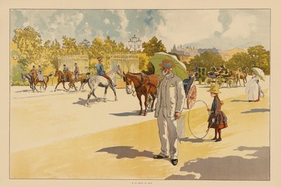 At the Gate of the Bois de Boulogne, Paris by Pierre Georges Jeanniot
