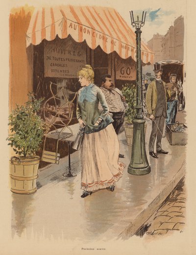 First Trip Out on a Parisian Morning by Pierre Georges Jeanniot
