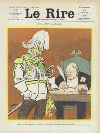 German Conciliation (Illustration for Le Rire) by Pierre Georges Jeanniot