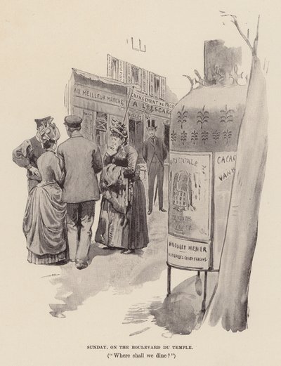 Sunday, on the Boulevard du Temple by Pierre Georges Jeanniot