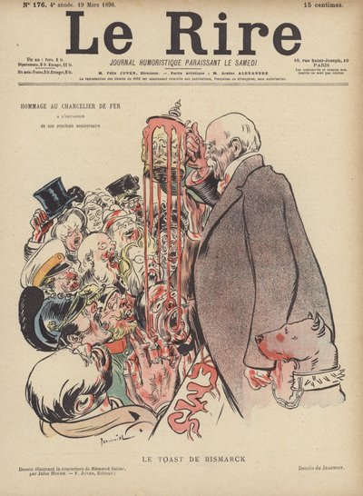 The Toast of Bismarck, Illustration for Le Rire by Pierre Georges Jeanniot