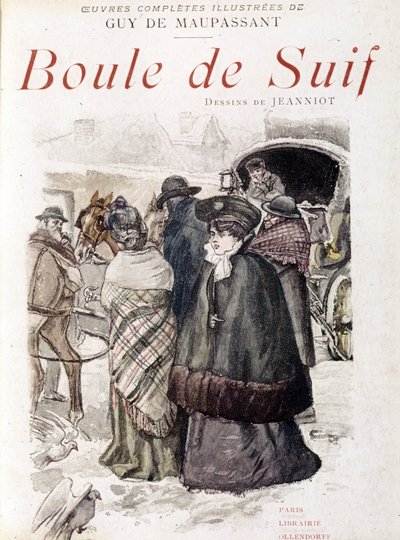 The Travellers of the Diligence Were Arrested by German Officers During the Occupation of France by Prussia. In the Foreground: the Prostitute Ball of Suif. In 