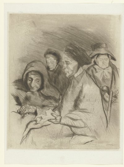 Four Old Women by Pierre Georges Jeanniot