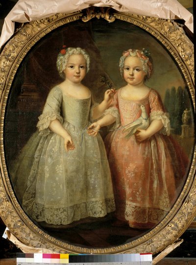 Portraits of Louise Elisabeth of France and Henriette of France, daughters of Louis XV by Pierre Gobert