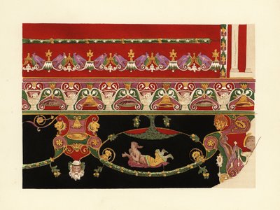 Decorative Motifs on Wall Paintings in Herculaneum by Pierre Gusman