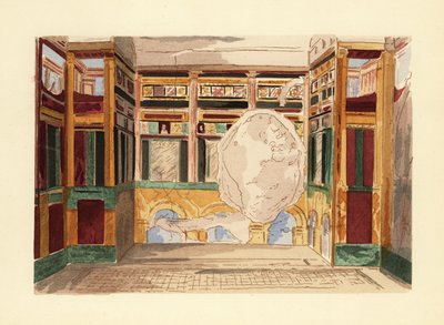 Oecus or parlour in the House of the Labyrinth by Pierre Gusman