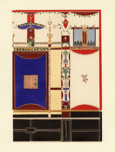 Panel with Unique Dark Blue from Pompeii by Pierre Gusman