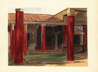 Peristyle Colonnade of the House of Sallust, Pompeii by Pierre Gusman