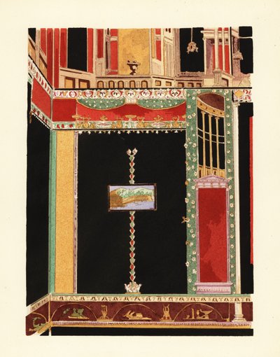 Tablinum in the House of Marcus Lucretius Fronto, Pompeii by Pierre Gusman