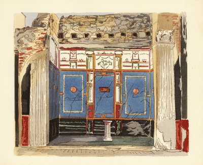 Tablinum of the House of the Small Fountain, Pompeii by Pierre Gusman