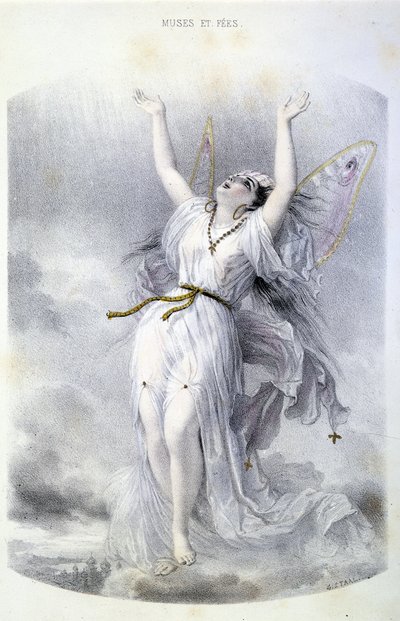 Fairy: La Peri - in "Les femmes mythologiques", by Mery and Foelix, illustrated by G. Staal, ed. by Gouet by Pierre Gustave Eugene Staal