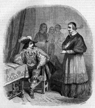 Founded in 1635 by Louis XIII and Cardinal Richelieu. Engraving by G. Staal by Pierre Gustave Eugene Staal