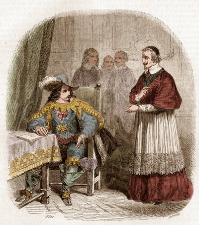 French King Louis XIII and Cardinal Richelieu Founding the Academie Francaise by Pierre Gustave Eugene Staal