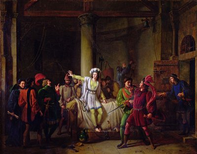 Joan of Arc in Rouen Prison by Pierre Henri Revoil