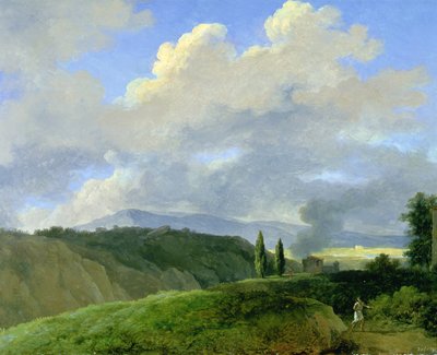 Mountainous Landscape with Figures by Pierre Henri de Valenciennes