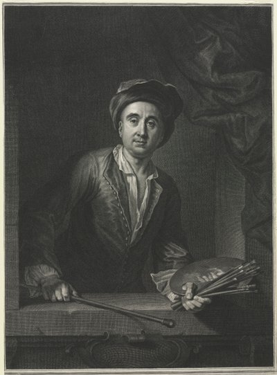 François de Troy, After a Self-Portrait by Pierre Imbert Drevet