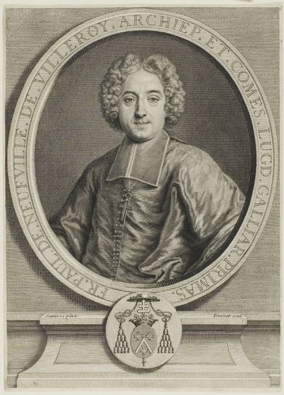 Portrait of François-Paul de Neufville de Villeroy by Pierre Imbert Drevet
