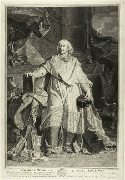 Portrait of Jacques Bénigne Bossuet, Bishop of Meaux by Pierre Imbert Drevet