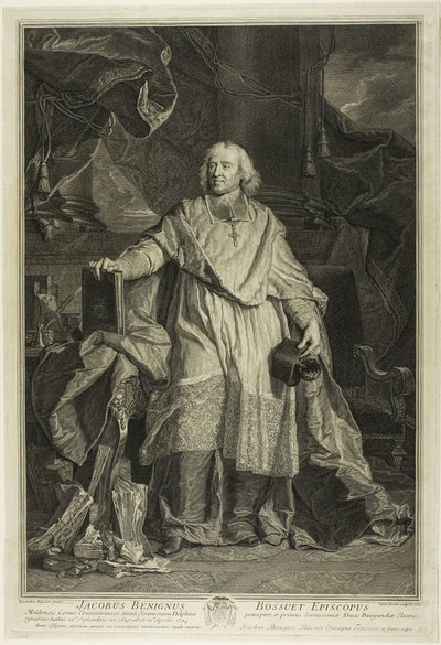 Portrait of Jacques Bénigne Bossuet, Bishop of Meaux by Pierre Imbert Drevet