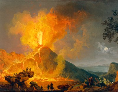 Eruption of Vesuvius (detail) by Pierre Jacques Volaire