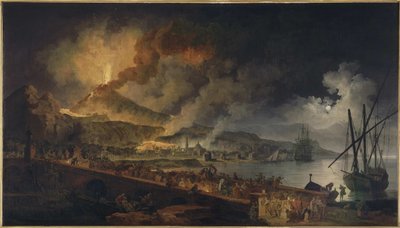 The eruption of Vesuvius seen from Portici by Pierre Jacques Volaire