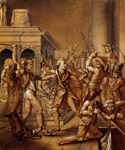 Alexandre Lenoir opposes the destruction of the tomb of Louis XII in Saint Denis by Pierre Joseph Lafontaine