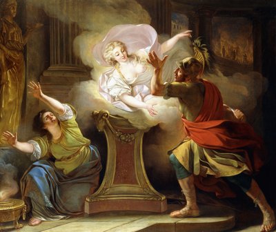 Aeneas Pursuing Helen in the Temple of Vesta by Pierre Lacour